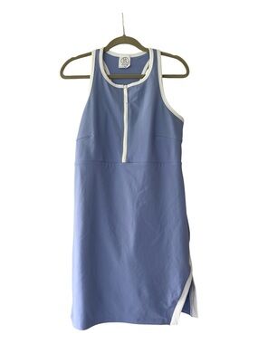 Sage Light Blue Athletic Dress with Shorts and zipper size XL